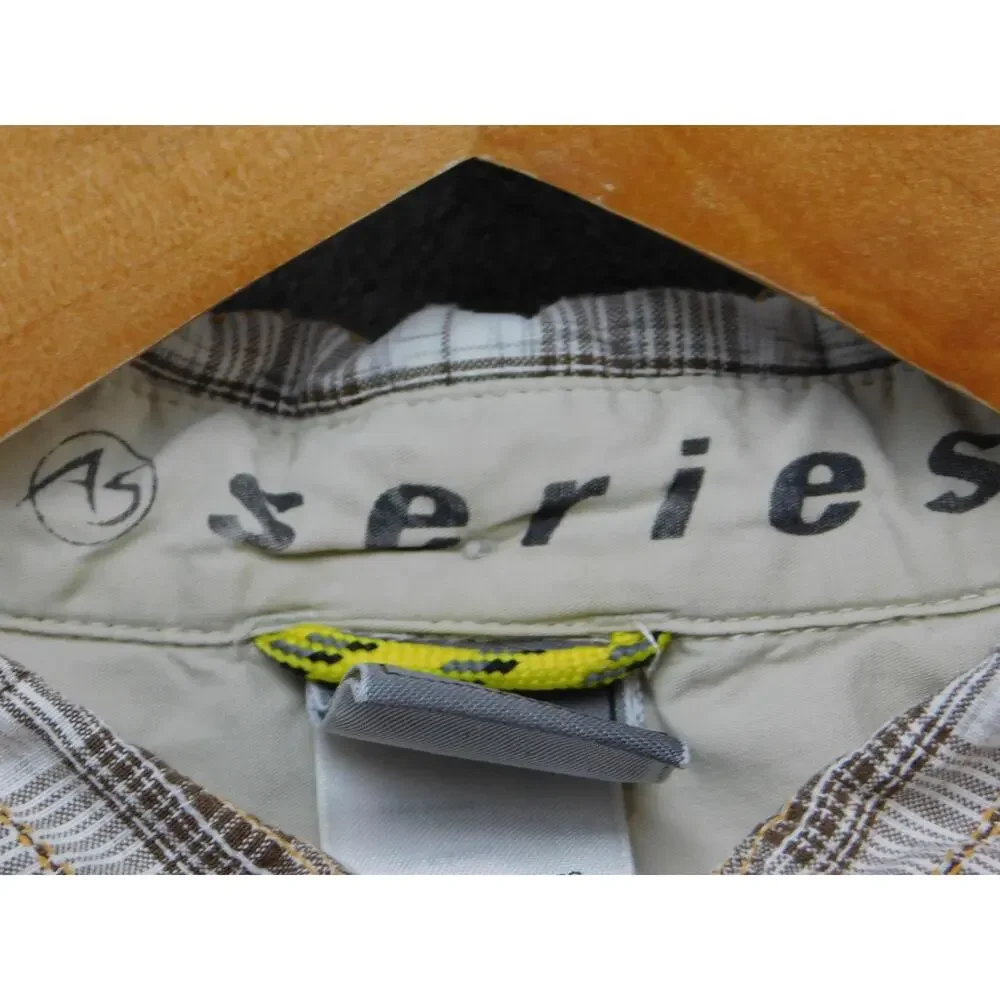 The North Face A5 Series Shirt Men Medium Brown Plaid Short Sleeve Button Hiking